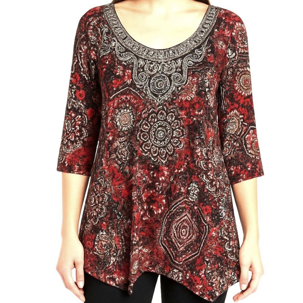 Dress Barn Multi-color Tunic with Embellishment